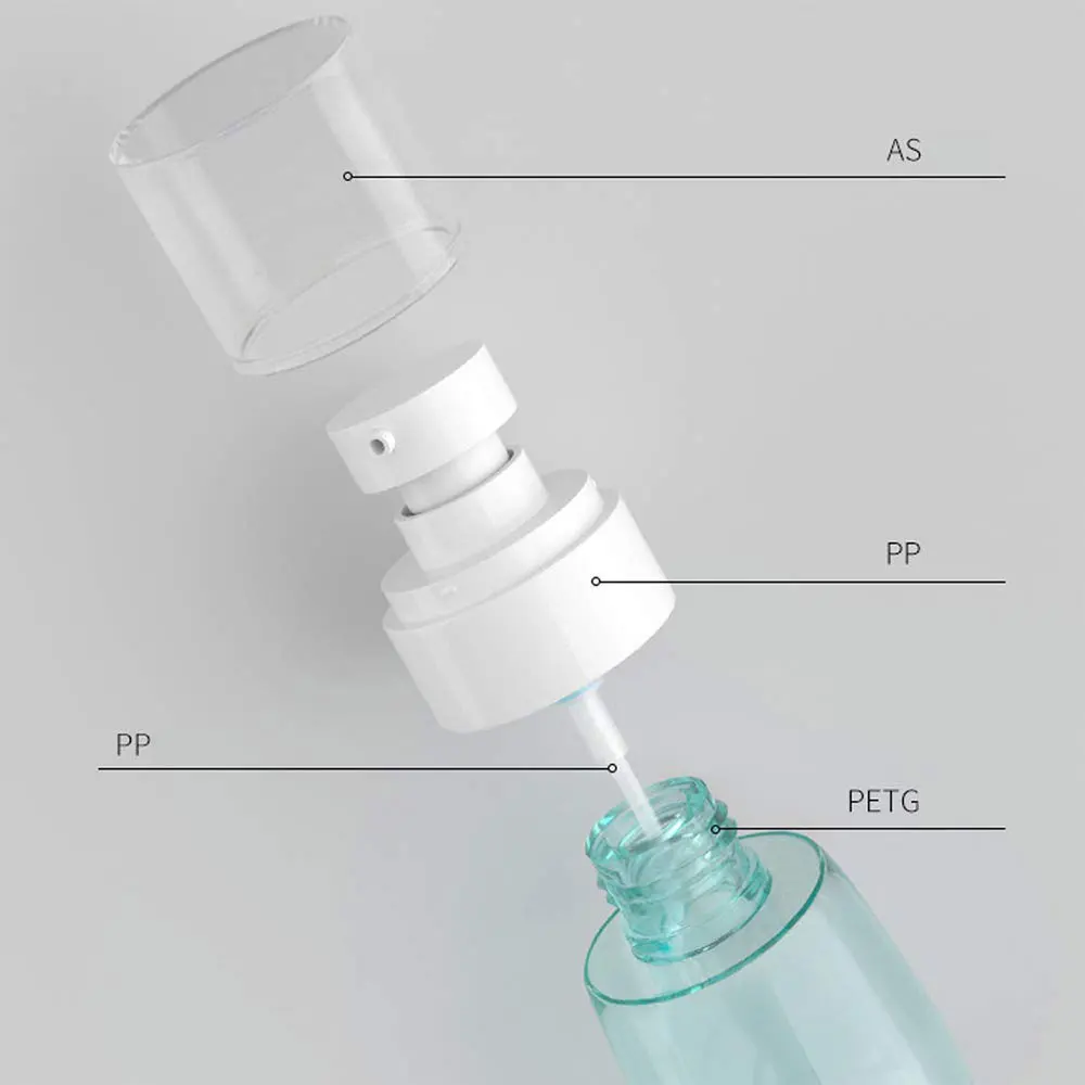 3Pcs 60ml Prazna 100 ml Spray Bottle Jasno Črpalka Spray Steklenico ponovno napolniti Plastičnih Alkohola tkalnico Potovalni Kozmetični Posodo