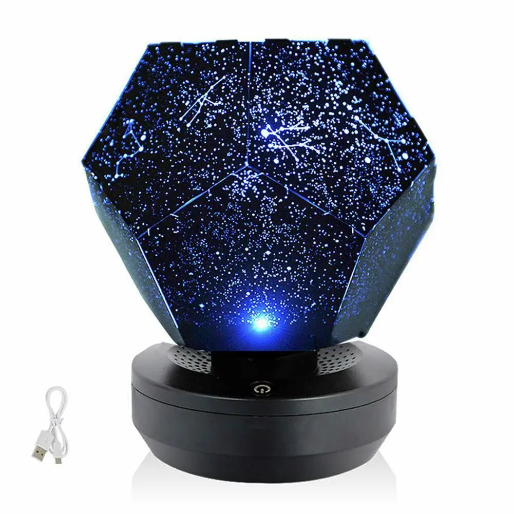Galaxy Projektor Lučka Zvezdnato Nebo Ponoči Luči Doma Polnjenje Spalnica Dekoracijo DIY Planetarij Tabela Led Constellation USB R8C9