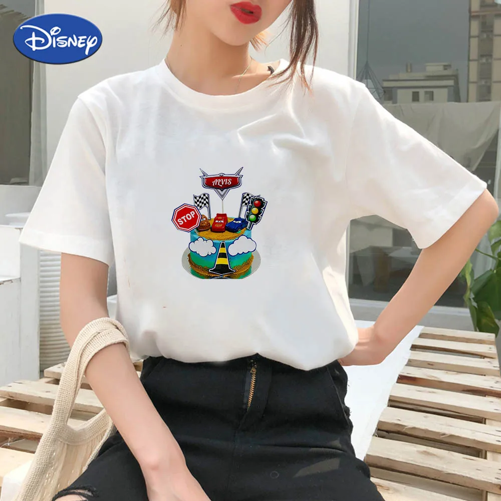 Ženske Tee Majica Disney korejski Oblačila Tshirt Moda za Mlade Priložnostne Vrh Srčkan Avto Kratek Rokav 2021 Novo Harajuku 90. letih Ženski Oster