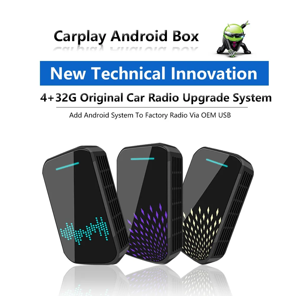 Brezžični Carplay z 4+32 G Carplay ai polje Android9.0 podporo android auto Media Tv Box Za Audi, VW Ford Hyundai Skoda
