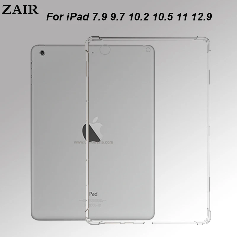 Za Nov iPad z 9.7 2017 2018 Primeru TPU Silikon Pregleden Slim Cover za iPad Zraka 2 Zraka 4 Pro 10.5 11 Za 12,9 2021 Mini 2 3 4 Funda