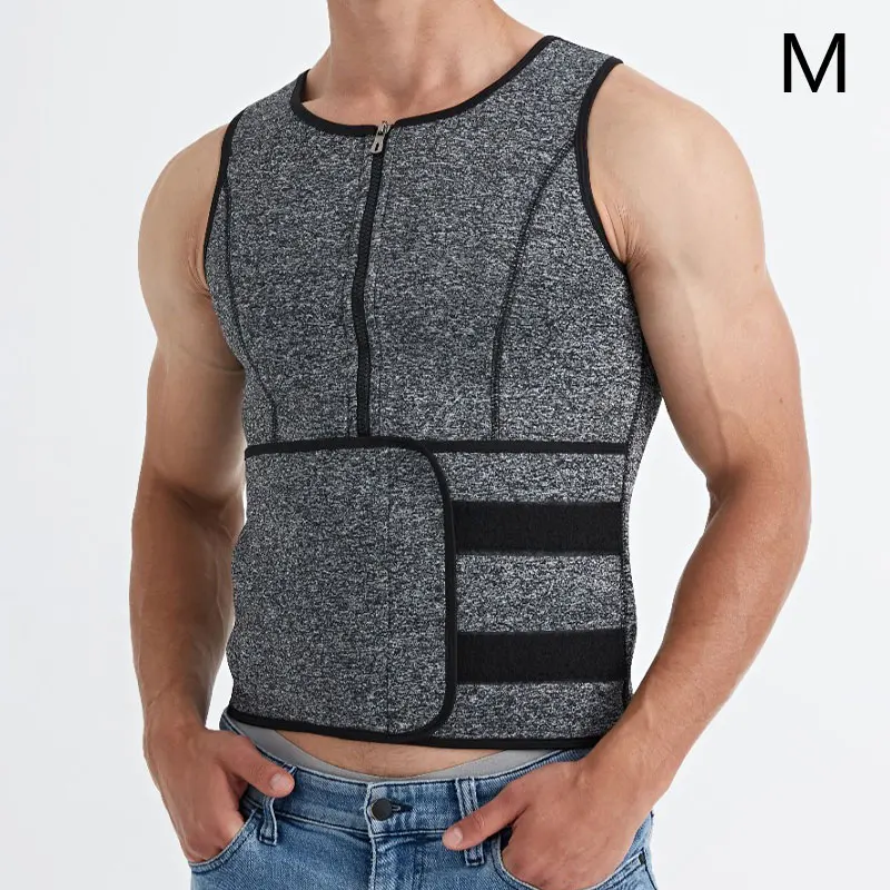 Moške Savna Obleka Znoj Telovnik Vrhu Rezervoarja Neoprenske T-Shirt Telo Oblikovalec Pasu Trener