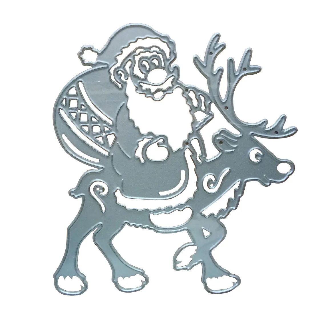 Nov Prihod Santa Claus Na severnega Jelena Jelena Rezanje Kovin Matrice Matrice DIY Reliefi Scrapbooking Kartico Obrti Božič