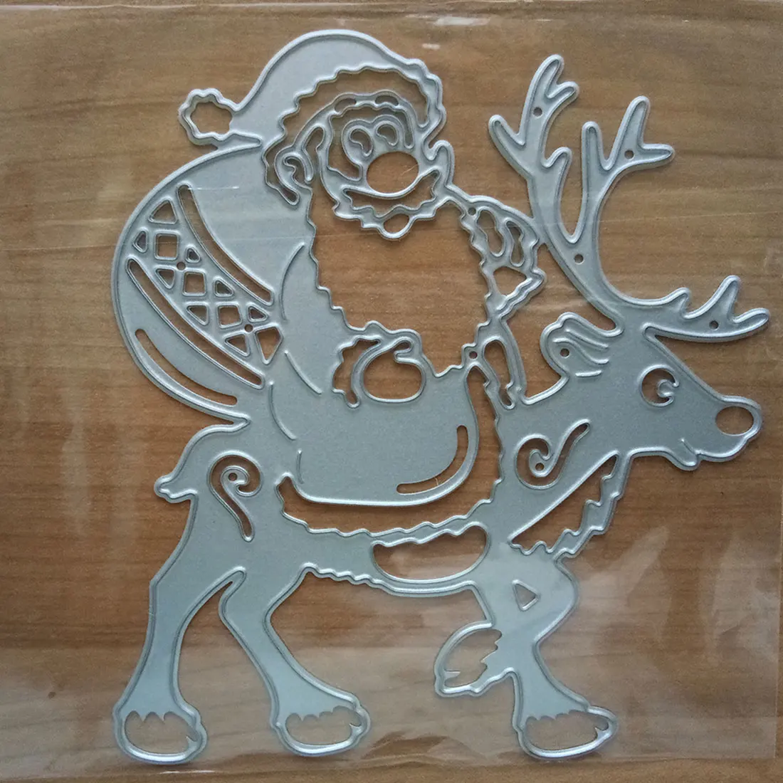 Nov Prihod Santa Claus Na severnega Jelena Jelena Rezanje Kovin Matrice Matrice DIY Reliefi Scrapbooking Kartico Obrti Božič