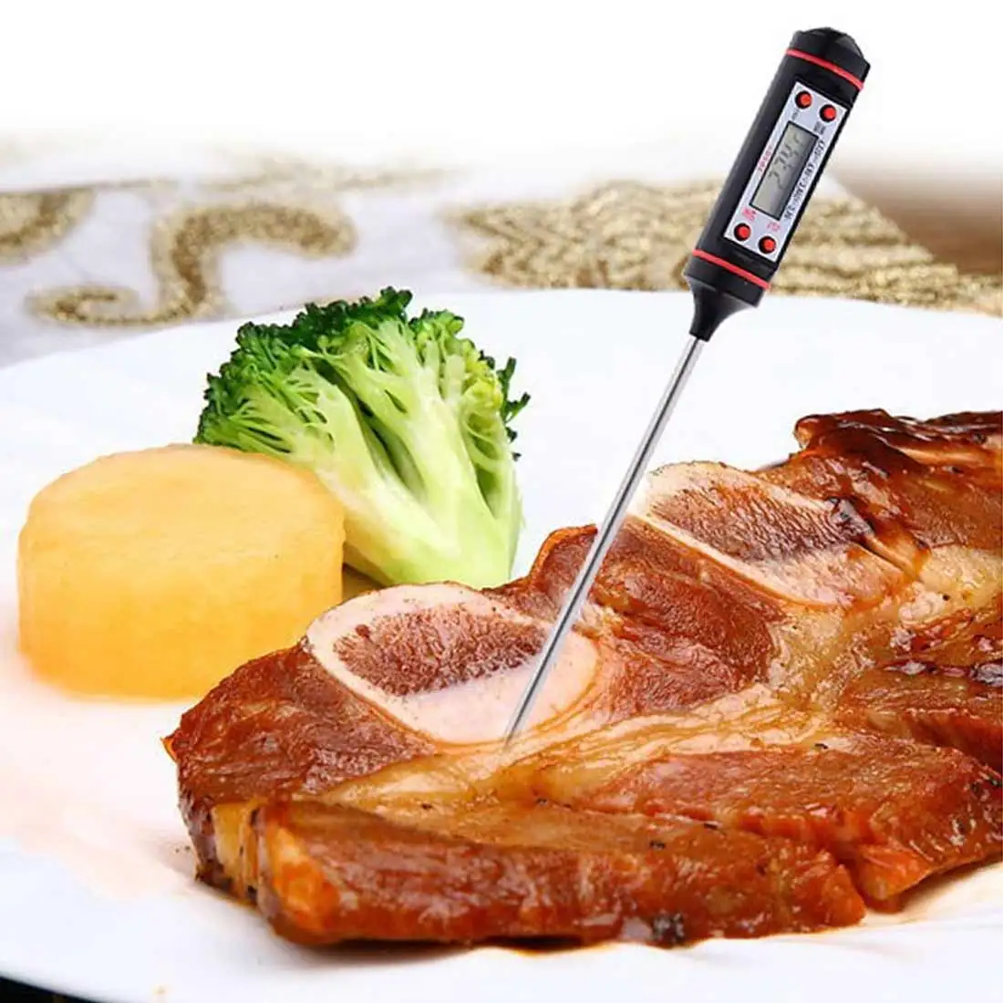 Kuhanje Hrane Meso Sonda Digitalni BBQ Termometer od -50 Do 300'C Instant Preberi Pečica Termometer Orodja Sondo Termometra