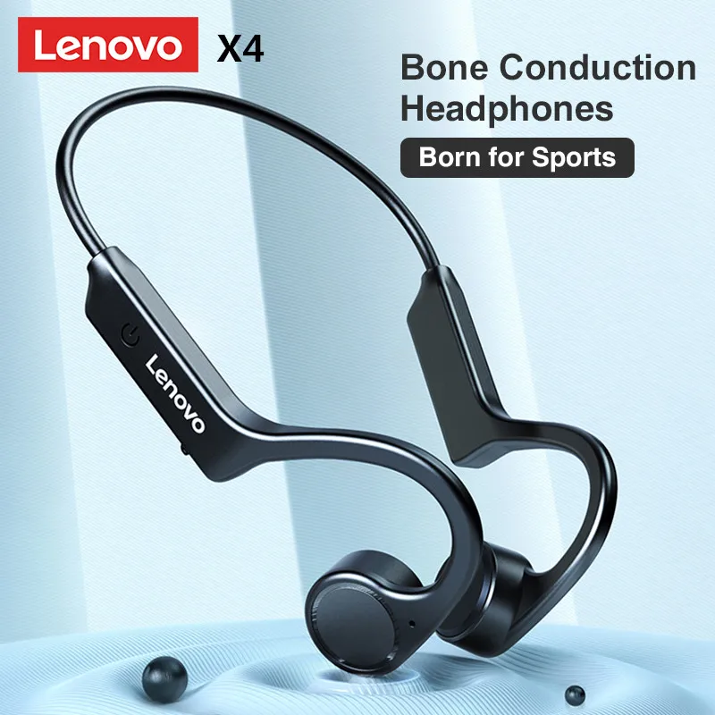 Lenovo X4 Kostne Prevodnosti Bluetooth Slušalke Šport Brezžične Slušalke IPX5 Nepremočljiva Neckband Slušalke Bluetooth Slušalke