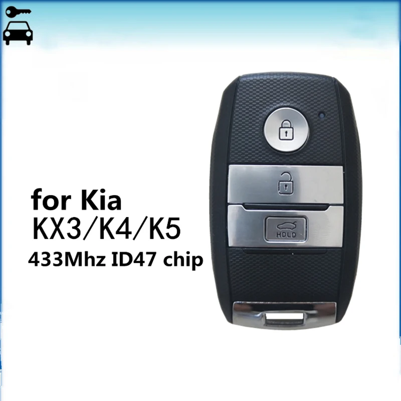 Original size (izvirna Velikost Avtomobila Smart Remote Key Obleko za KIA K5 K4 KX3 Sportage Sorento Rio po 2016 Leto z ID47 Čip Frekvenci 433Mhz