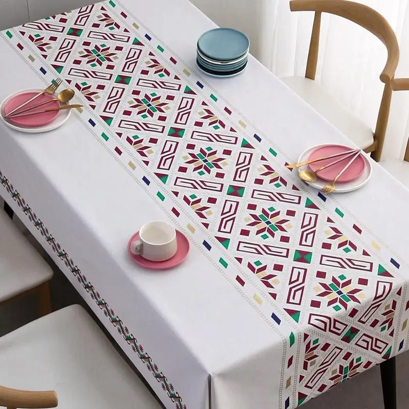 Sodobno Tiskanje Pravokotne Prti za Mize Poročno Dekoracijo Nepremočljiva Namizni Prt mizice Pokrov