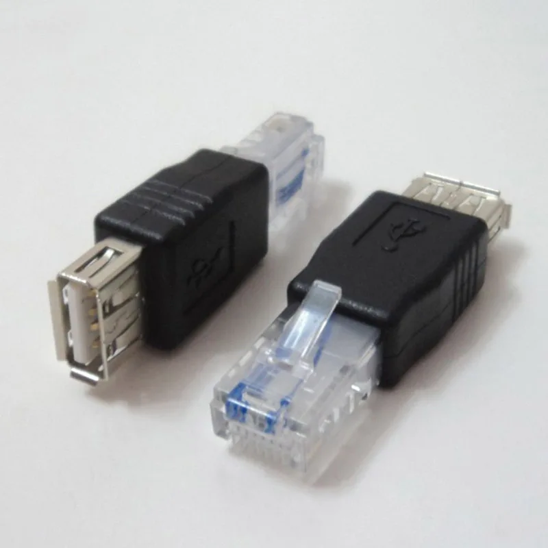 2Pcs PC USB na priključek RJ45 Ženski A za Ethernet, Internet priključek RJ45 Konektor Adapter