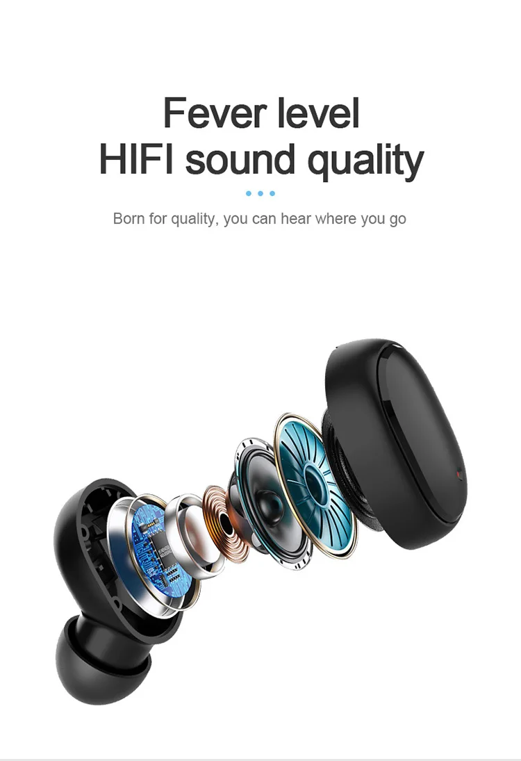 A6S Brezžična tehnologija Bluetooth 5.0 Šport Slušalke TWS Slušalke S Polnjenjem Polje Gaming Slušalke Stereo Bas Z Mic Zmanjšanje Hrupa
