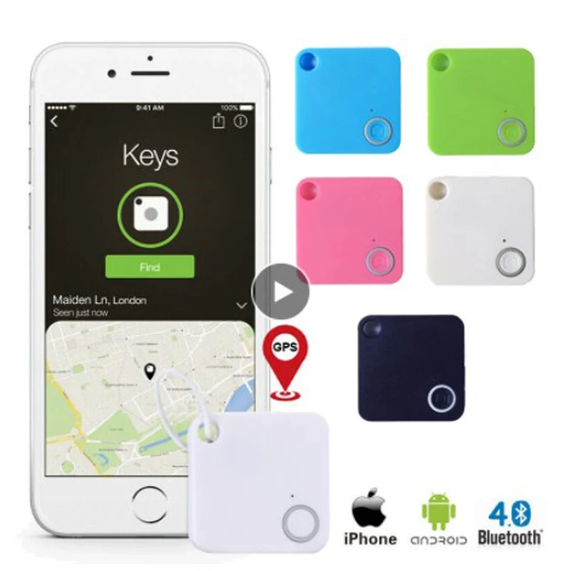 Mini Strešnik Bluetooth4.0 Tracker Mate Zamenljive Baterije Postavka GPS Tracker Za Ključne Pet Finder Proti kraji Naprava Nizko-powe Anti-izgubil