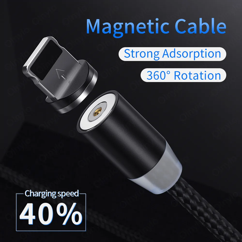 USB Magnetni napajalni Kabel za Mikro Tip-C 8 Pin Hitro Polnjenje Kabel za Iphone Huawei Samsung Android Mobilni Telefon Kabel Žice