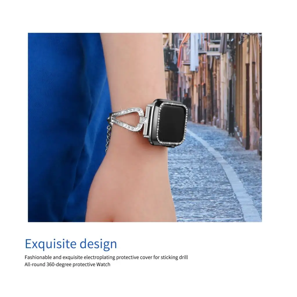 Diamond Odbijača Zaščitni ovitek za Apple ura Zajema Serije 6 SE 54321 38 MM 42MM Za Iwatch 40 mm 44 watch zapestnica dodatki