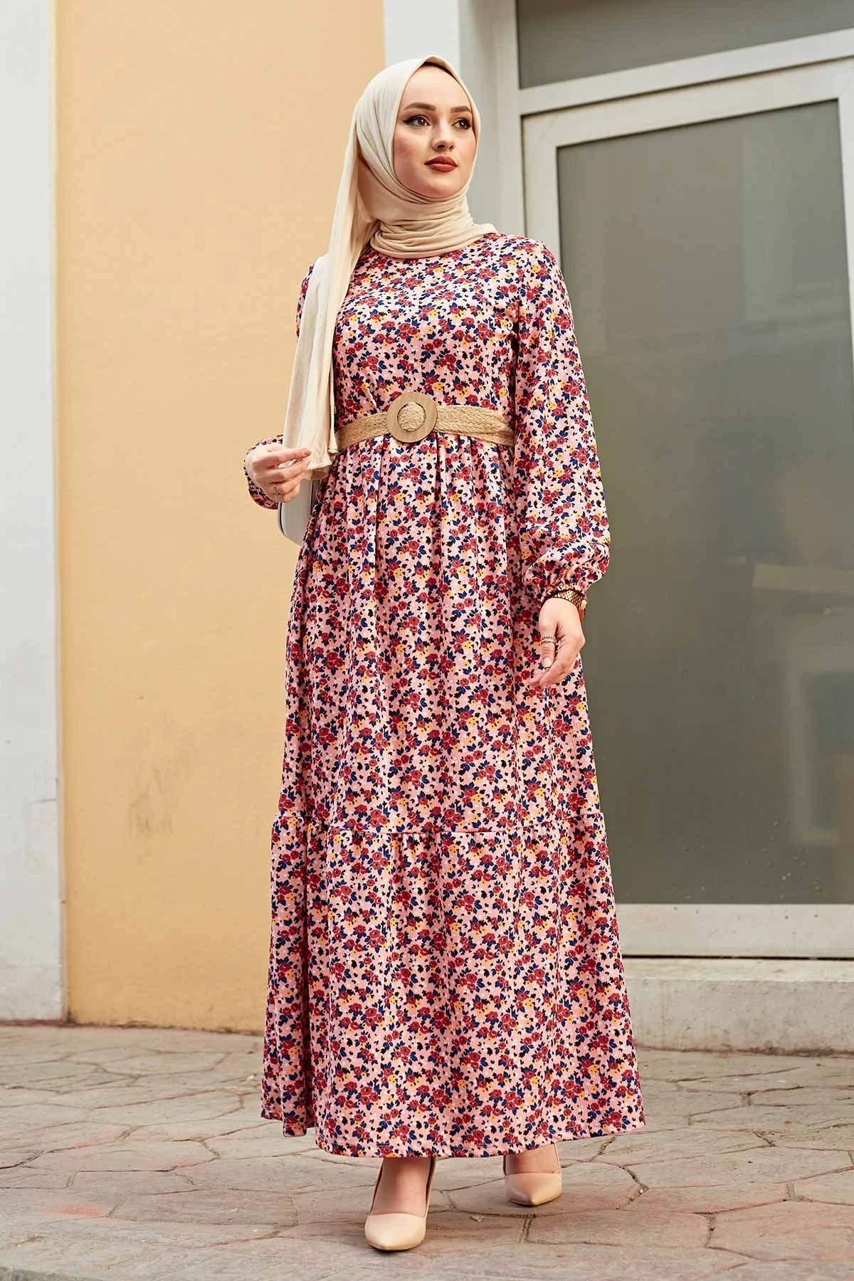 Črtasto Žensk Maxi Obleko Skromno Caftan Velika Velikost Islamska Oblačila Muslimanskih Moda za poletne Obleke Turčija Dubaj Hidžab 2021