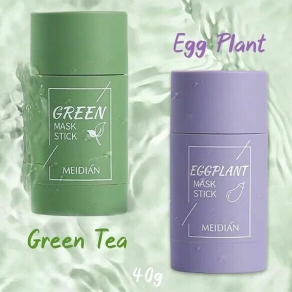 Zeleni Čaj Za Čiščenje Maske Palico Čiščenje Z Glino Palico Masko Olje Nadzor Za Nego Kože, Anti-Akne Jajčevec Odstranite Blackhead Blatna Maska