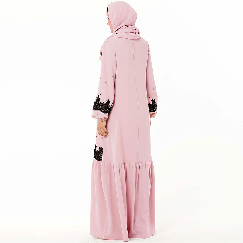 Muslimansko Obleko Islamske Turkeey Dolg Rokav Kimono Arabskem Plus Velikost Ženske Bližnjem Vzhodu Moda Vezene Beaded Pakistan Maroški