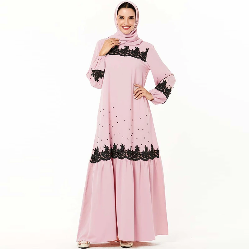 Muslimansko Obleko Islamske Turkeey Dolg Rokav Kimono Arabskem Plus Velikost Ženske Bližnjem Vzhodu Moda Vezene Beaded Pakistan Maroški