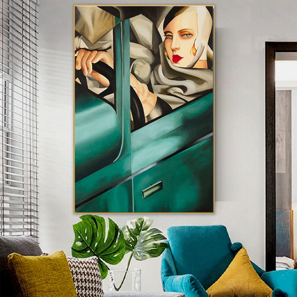 Umetnik Wall Art Slike Tamara De Lempicka Klasičnih Umetnine Olje na Platno, Slike, fotografije in Plakate za dnevno Sobo Decora