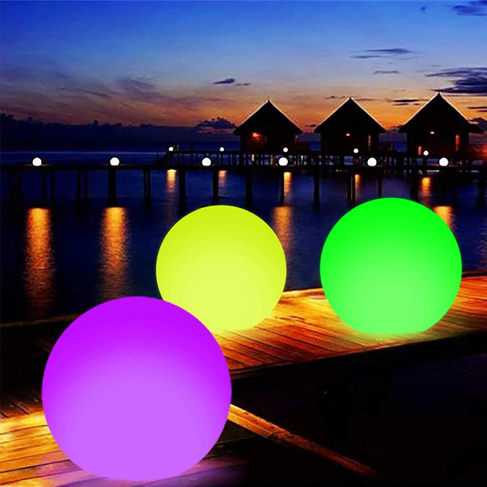 Žareče Žogo Napihljivi Svetlobna Žogo LED Žogo Dekorativni Plaža Žogo Za na Prostem Plavanje Vodo, Bazen Igra Igrače Oprema