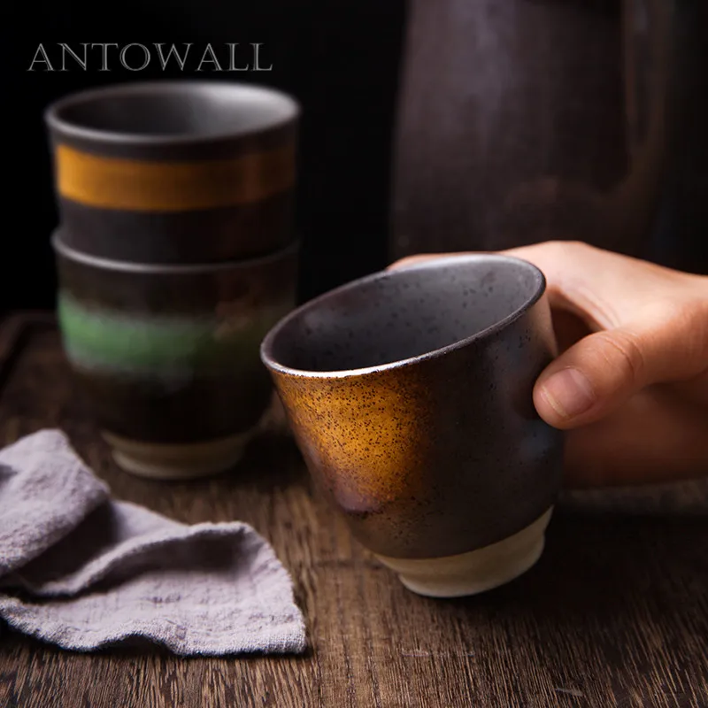 ANTOWALL 150 ml Kitajski Retro Ročno Teacup Keramični Čaj Voda Pokal Visoko Temperaturo Restavracija Gospodinjski Retro Vino Skodelico Kave
