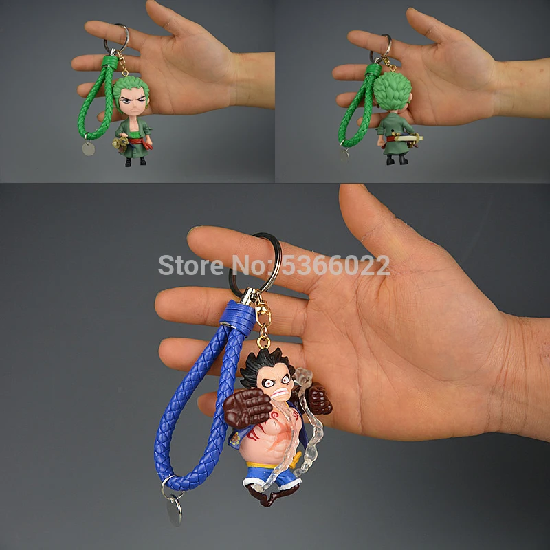 3D PVC Keychain Dejanje Enega Kosa Luffy Zoro Sanji Slika Model Igrače Vrečko Obesek Eno Piec Anime Slika Zakleniti Odkritelj Za Ljubitelje Darila