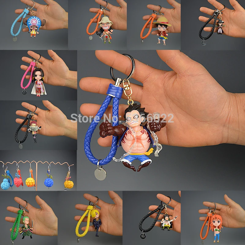3D PVC Keychain Dejanje Enega Kosa Luffy Zoro Sanji Slika Model Igrače Vrečko Obesek Eno Piec Anime Slika Zakleniti Odkritelj Za Ljubitelje Darila