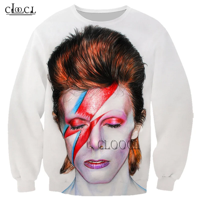 HX Najnovejši Rock Priljubljeni Pevec David Bowie 3D Tiskanja Moški Ženske Jopice Moda Hip Hop Trenirko Harajuku Vrhovi Padec Ladijskega prometa