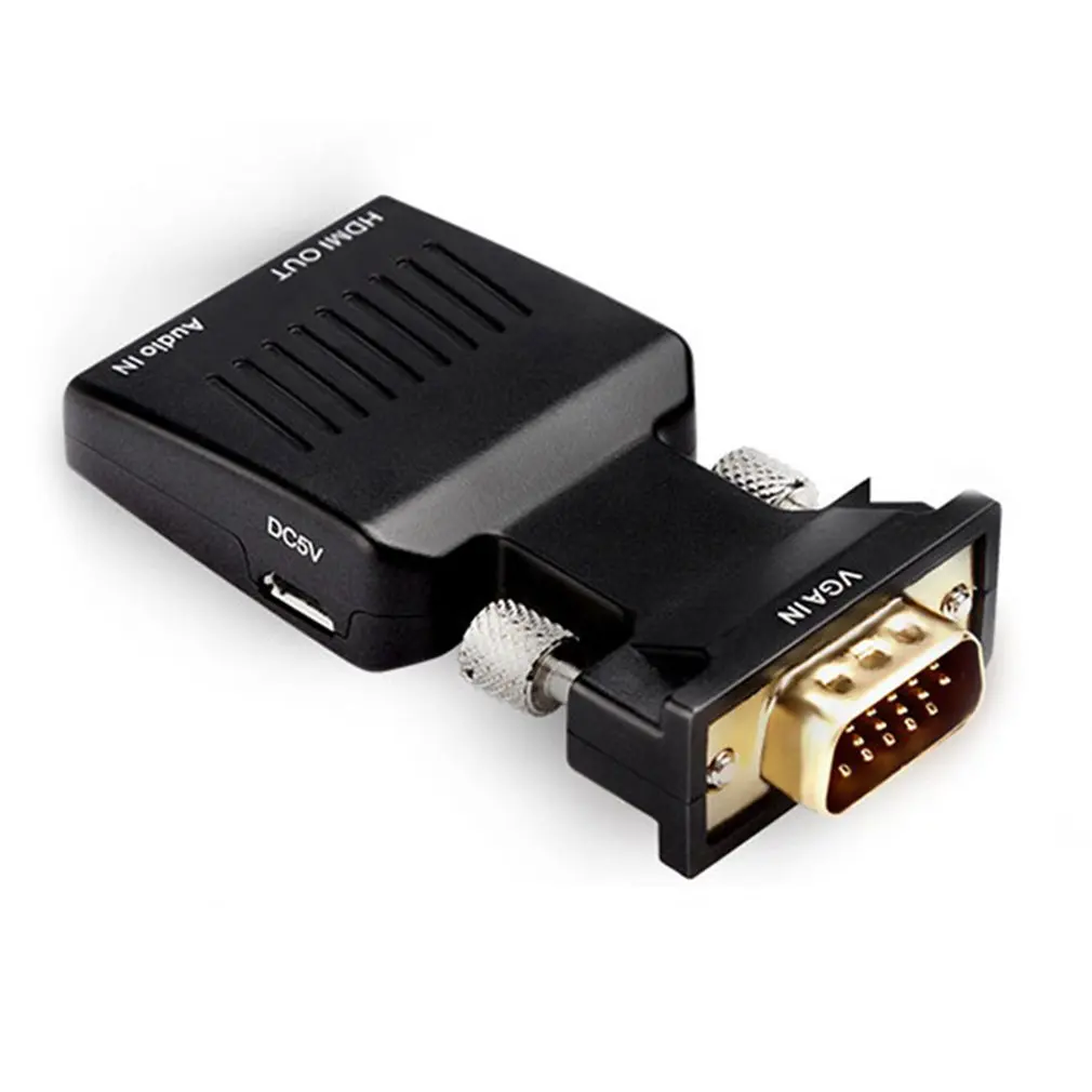 HDMI je združljiv Ženski VGA Moški Pretvornik Avdio Kabel Adapter 1080P Video Izhod za Prenosni RAČUNALNIK TV Monitor Projektor