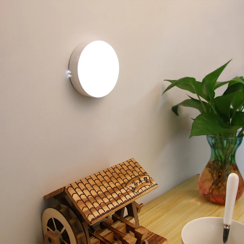 1pcs Senzor Gibanja Ponoči Luči USB Polnilne varčevanje z Energijo Spalnica Umivalnici Stopnicah Brezžični Inteligentno Telo LED Lučka