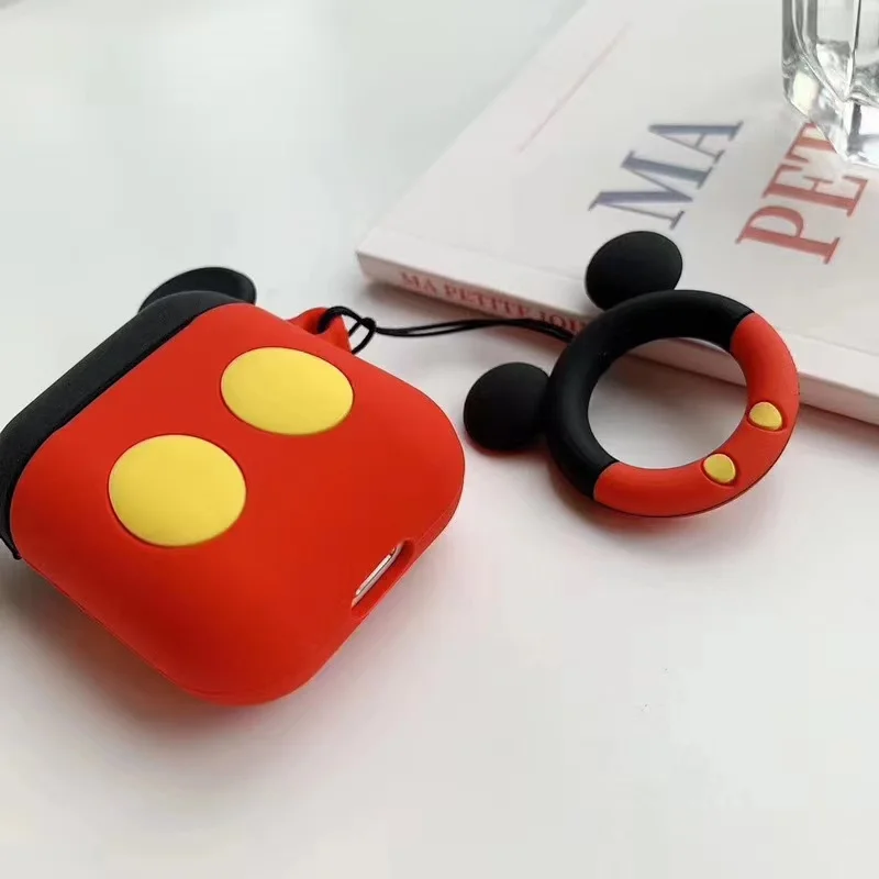 Risanke Disney Mickey Minnie Nazaj Pogled AirPods 1 2 Primera Mehki Silikonski 3D, Anime Brezžična tehnologija Bluetooth primeru za airpod Pro 3 vrečke