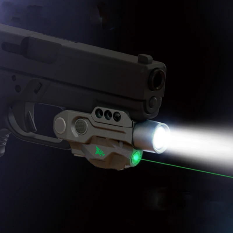 Pametno Tipalo Stikala Kompakten Taktično Zeleni Laser Pogled z orožjem luči za Picatinny Weaver Železniškega Pištolo Pištolo Glock