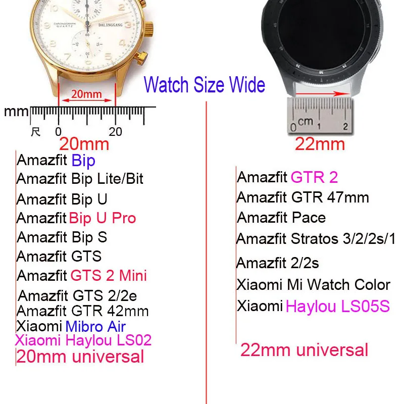 Silikonski Trak Za Xiaomi Huami Amazfit Amazfit GTS 2 Mini 2e Bip U Pro S Zapestnica Watchband 20 mm Univerzalni Pametno Gledati Band