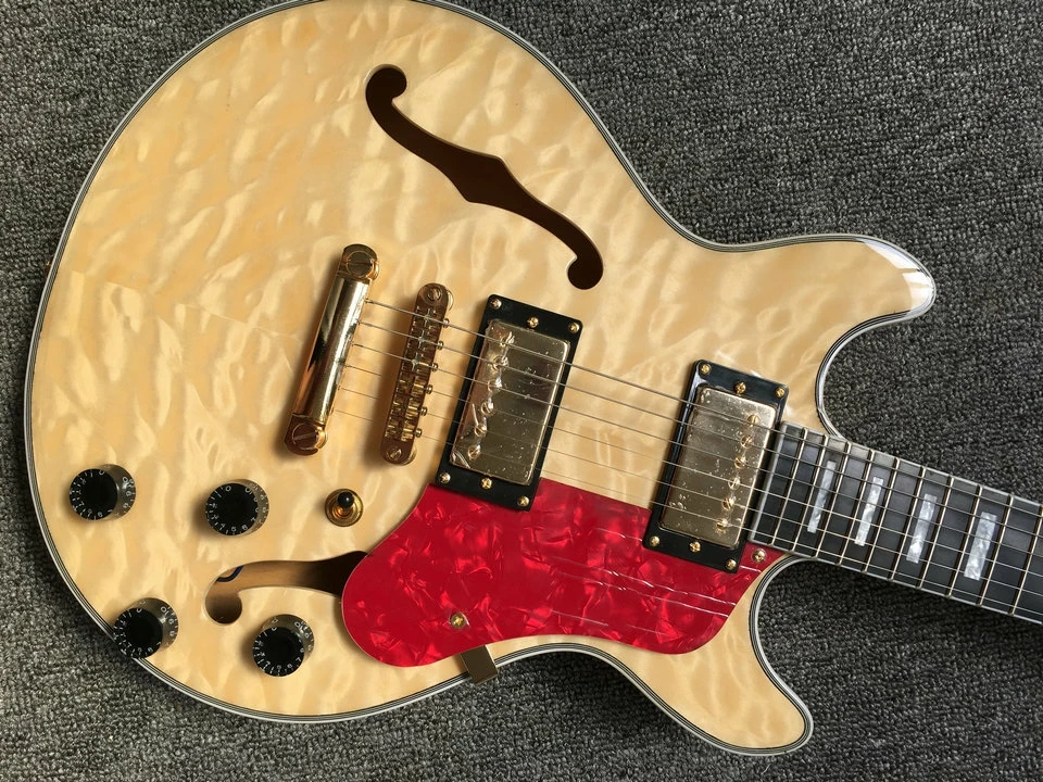 Debelo Kitajske tovarne OEM naravna električna kitara jazz 339 kitara prodajo visoko kakovostnih kitara, brezplačna dostava
