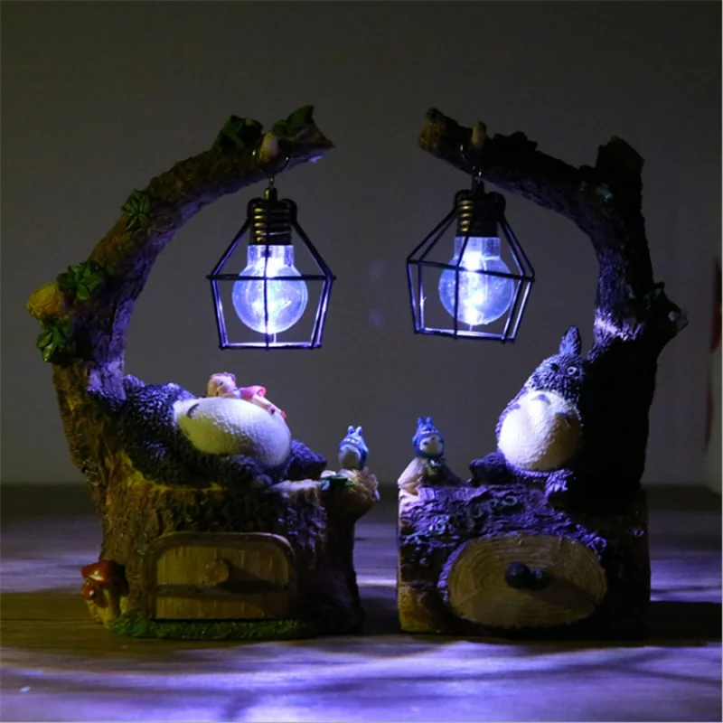 Totoro Doma Dekor 3D Smolo Živali namizne Svetilke Spalnica Postelji Noč Svetlobe Tabela Noč Lučka Srca Otrok svetlobna telesa