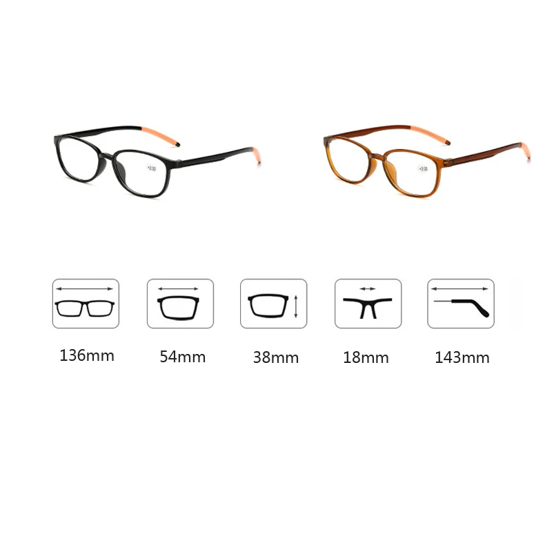 Seemfly TR90 Ultralahkih Obravnavi Očala Ženske Moški Prilagodljiv PC Objektiv Presbyopic Očala Starešine Bralec Očala +1.0 1.5 2.0 2.5