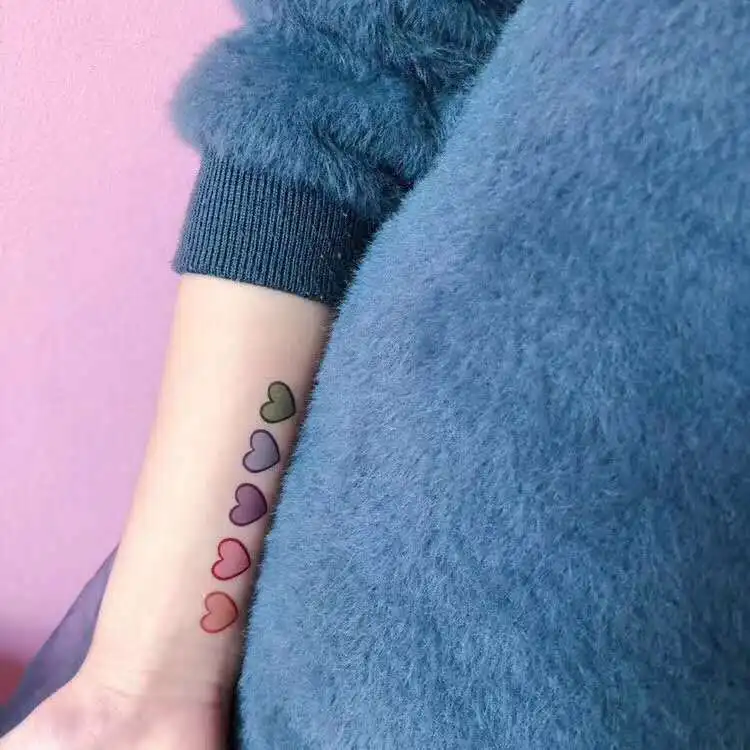 30pcs Ins Serije Pisane Mavrice Izraz Tattoo Nalepke Obraz Lep Body Art Ponaredek Začasno Nepremočljiva Tatoo za Otroke, Ženske