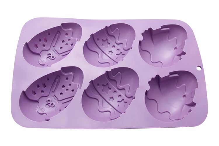 6 Velikonočna Jajca Silikonski Torto Soline in Pecilni Plesni Ustvarjalni Mozaik Zajec Velikonočni Fondat Plesni Čokolado Plesni Sladkorja Plesni Sladkarije