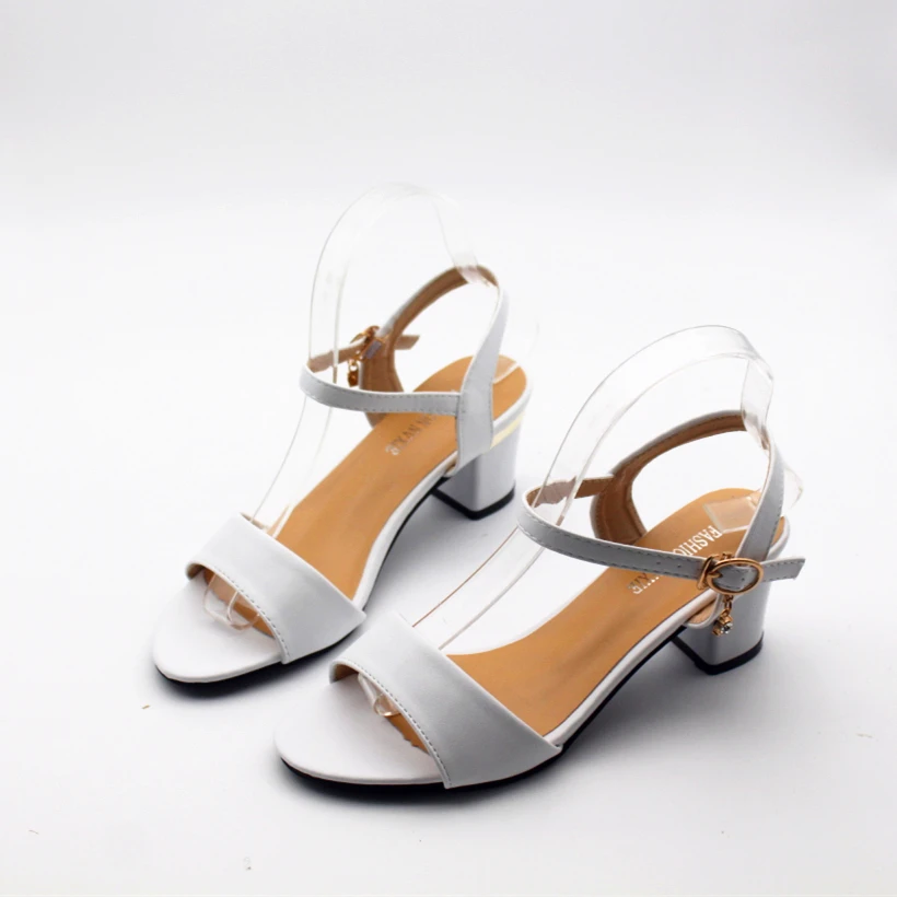 Cresfimix sandalias ženske mode pu usnje bela visoke pete sandala lady priložnostne udobno poletne sandale srčkan pomlad sandali