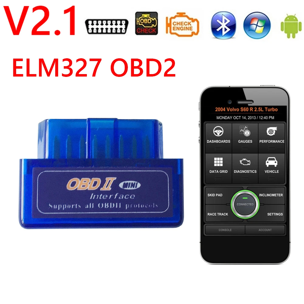 ELM327 V2.1 OBDII Optičnega Mini Bluetooth, združljiva OBD2 Avto pregled Motorja glede Kodo Bralnik Avto Auto Diagnostično Orodje za optični bralnik