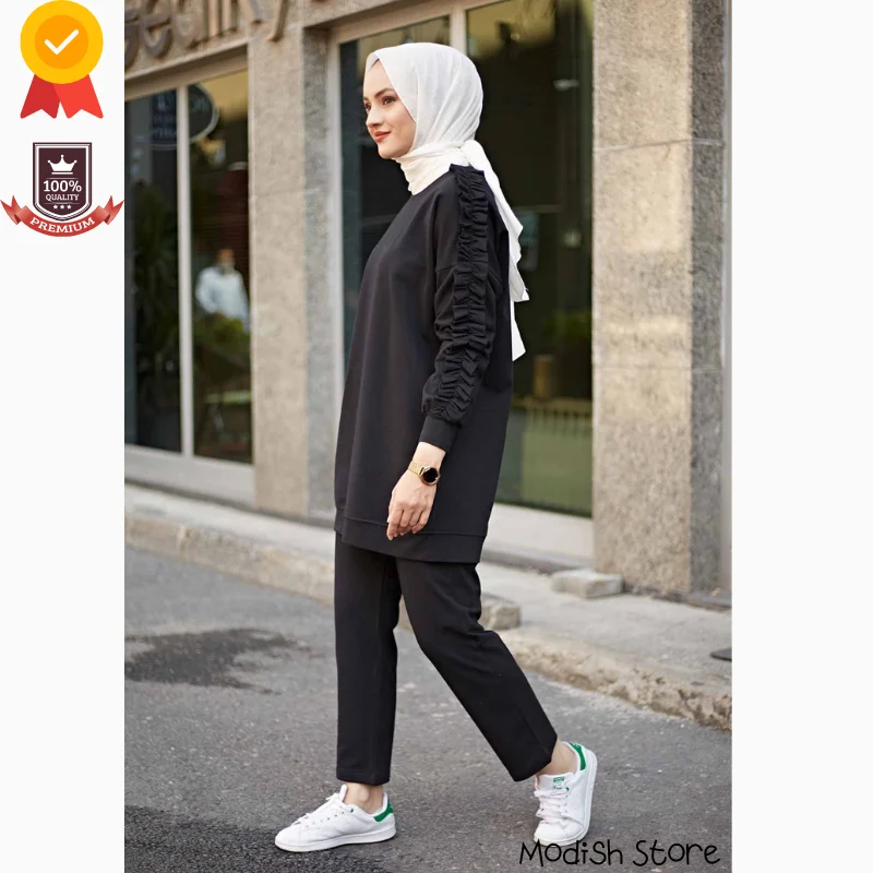 Dvojno Šport Trenirko Muslimanskih Določa Plus Velikosti 2021 Islamska Oblačila Turške Obleke Tam Kaftan Muslimanskih Moda Eid Mubarak Abaya