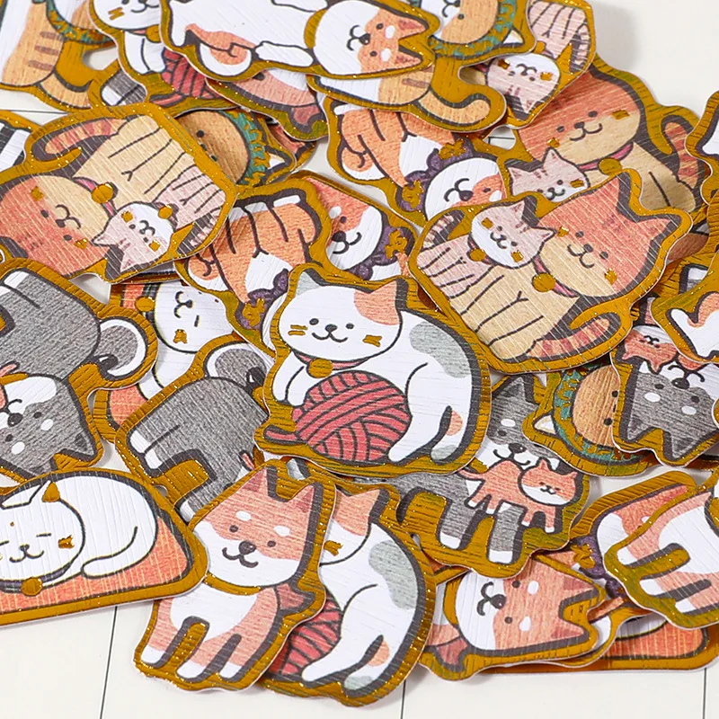 Japonski Strani Računa Nalepke Razgledne Točke Nalepke Pack Risanka Živali Nalepke 40 Kosov Luštna Mačka Nalepke