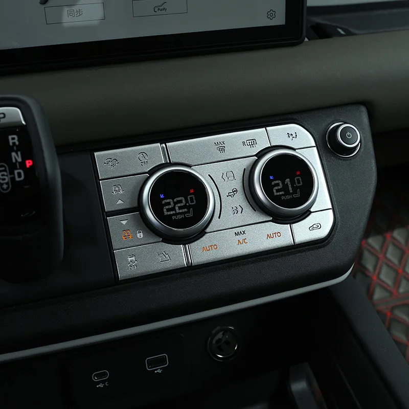 Za Land Rover Novi Defender 110 2020-21 aluminija avto klimatska naprava stikalo gumb za klimatsko napravo gumb nalepke avto deli