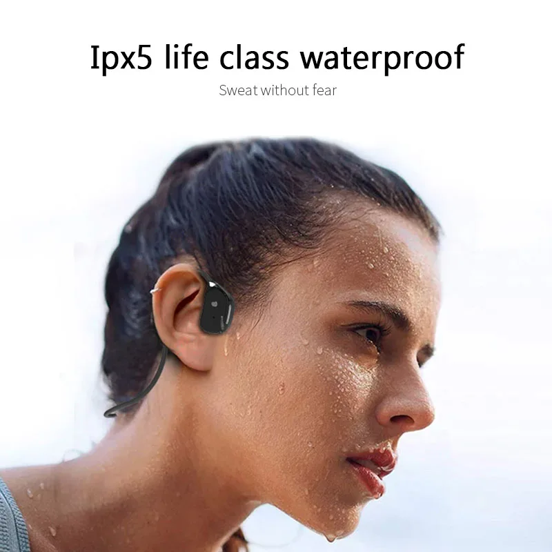 Brezžične Slušalke 5.0 Bluetooth Slušalke športne Slušalke Stereo Hands-free (Z Mic Zgrajena V 16 G Pomnilnik Mp3 Predvajalnik Za Telefon