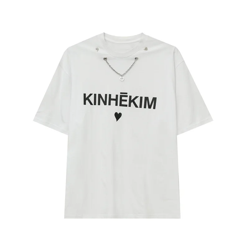 Poletje nov izdelek v korejskem slogu verižno pismo, tiskanje trend svoboden kratek sleeved majica s kratkimi rokavi moški M1-O-8098