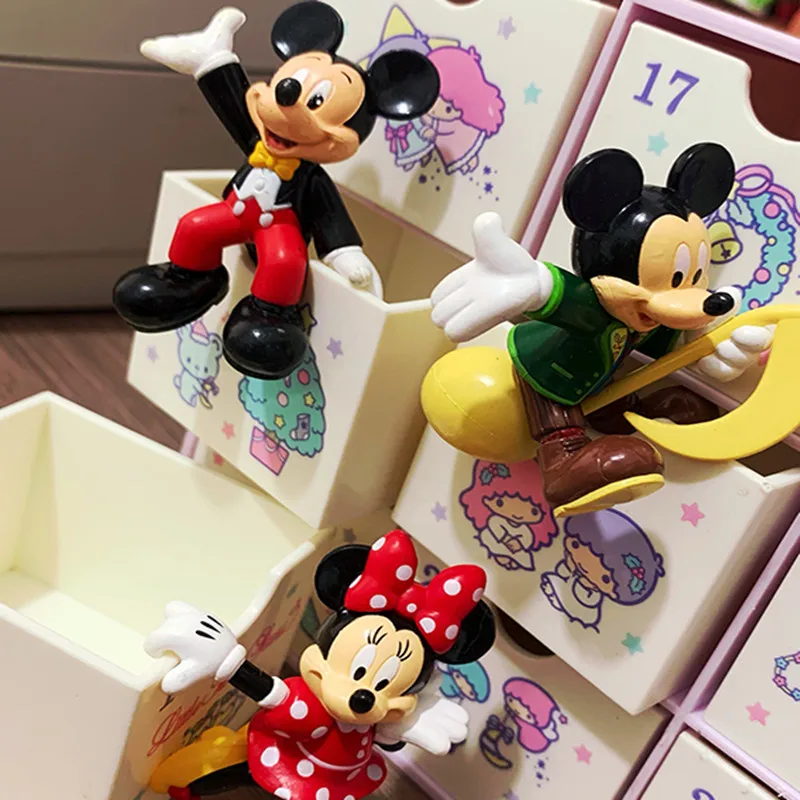2PCS 4-5 cm Disney zadnjem da večino Mickey Minnie pokal rob serije lutka DIY dekoracijo zbirka okraski