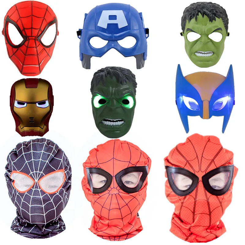 Otroci Hulk/Spiderman/iron Man/Captain America Masko Otroci Halloween Avengers Masko Cosplay Fant Peter Parker Pokrivala
