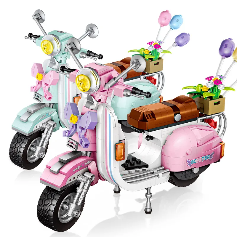 LOŠKI 1117 1197 Mini gradniki Motocikel Ovce Vozila Assemable Otroci Izobraževalne Igrače za Otroke Ustvarjalca Igrače Dekleta