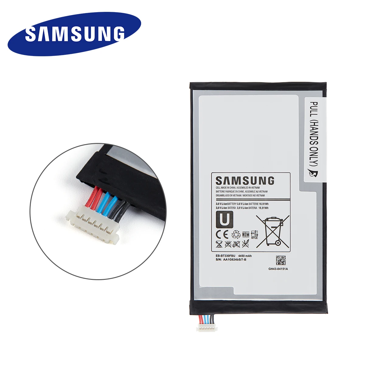Originalni SAMSUNG EB-BT330FBU EB-BT330FBE 4450mAh Baterija Za Samsung Galaxy Tab 4 8.0 T330 T331 T335 SM-T330 SM-T331 T337 +Orodja