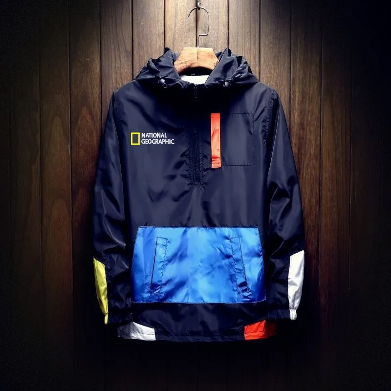 2021 pomlad in poletje National Geographic jakno za moške ulica windbreaker hoodie zadrgo tanko jakno za moške športna jakna