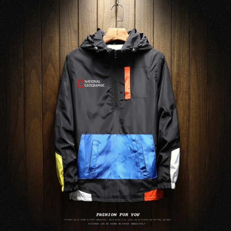 2021 pomlad in poletje National Geographic jakno za moške ulica windbreaker hoodie zadrgo tanko jakno za moške športna jakna